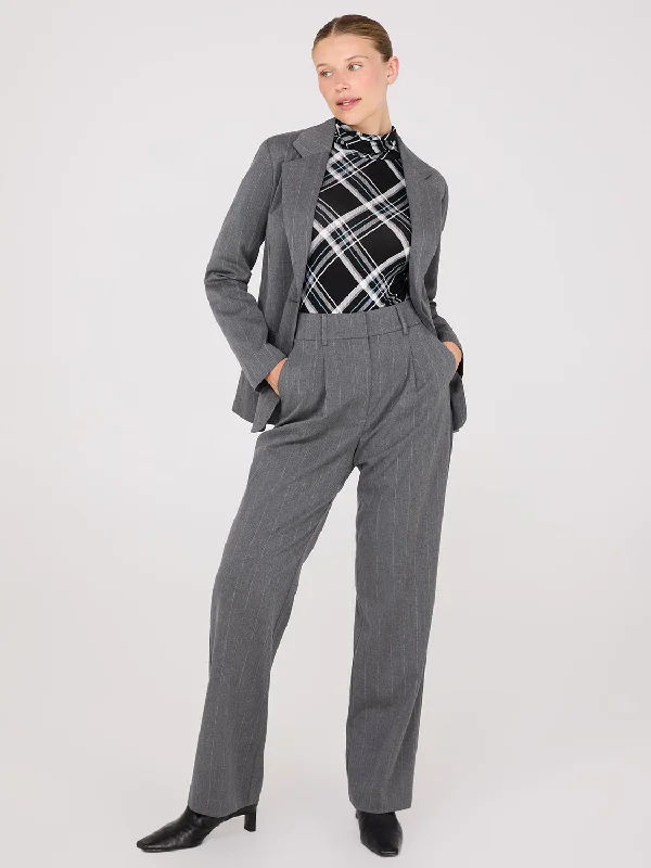 Odd Size Clearance Sale Pinstripe Wide-Leg Pants