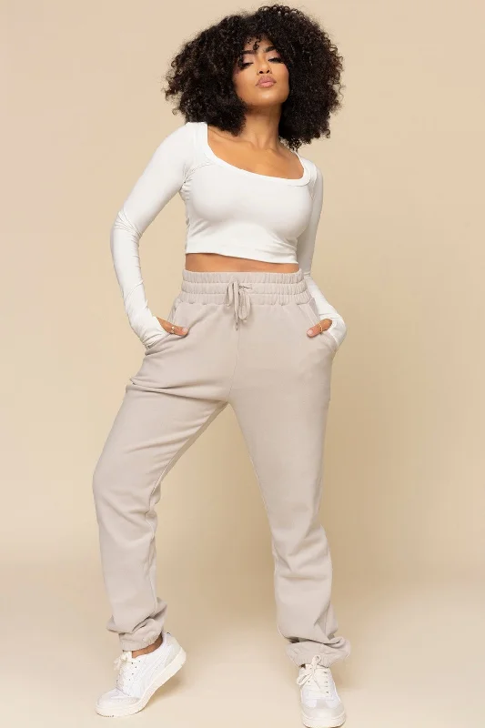 Season Appropriate Women's Collection Ooey Gooey Sweatpant - Silver Birch