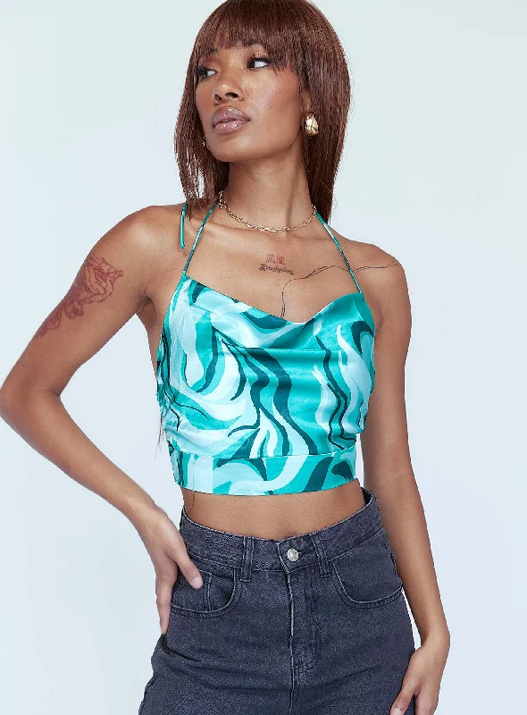 Wardrobe Upgrade Shae Top Green Swirl