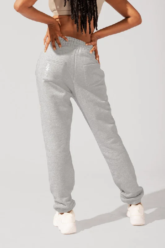 Style Streetwear Cloud Rollover Sweatpant - Heather Grey