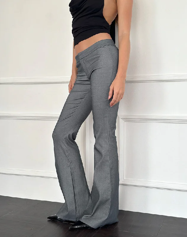 Timeless Women's Fashion Styles Malvinas Flared Trouser in Grey Tailoring