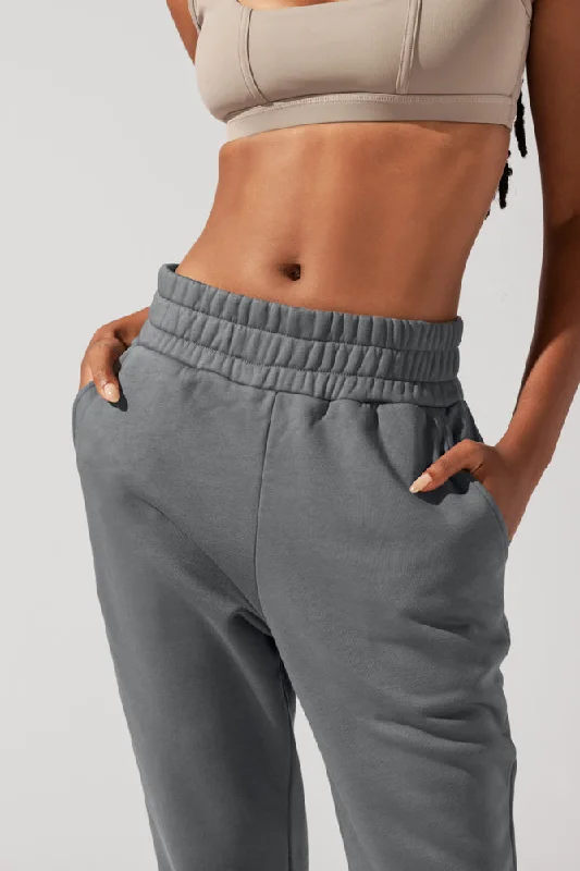 Style Revolution Cloud Rollover Sweatpant - Smoke