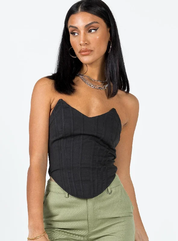 Fashion Deal Armisen Top Black