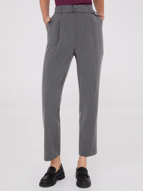 Comfort Centric Apparel Mid-Rise Pleated Pants