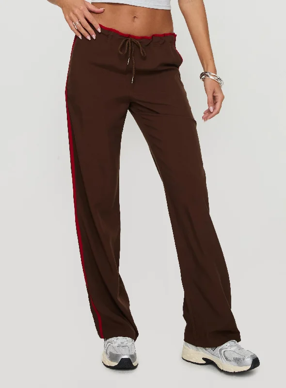 Sophisticated Fashion Maranie Pants Brown / Red