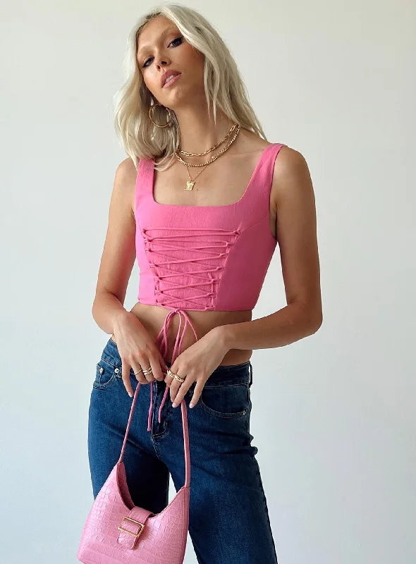 Luxe Women's Fashion Holland Top Pink