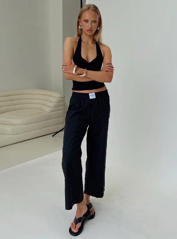 Trendy Women's Dresses Online Beach House Pants Black