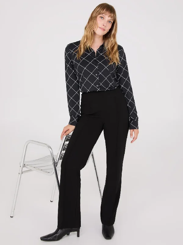 Stay Ahead In Style Front Pintuck Straight Leg Pants