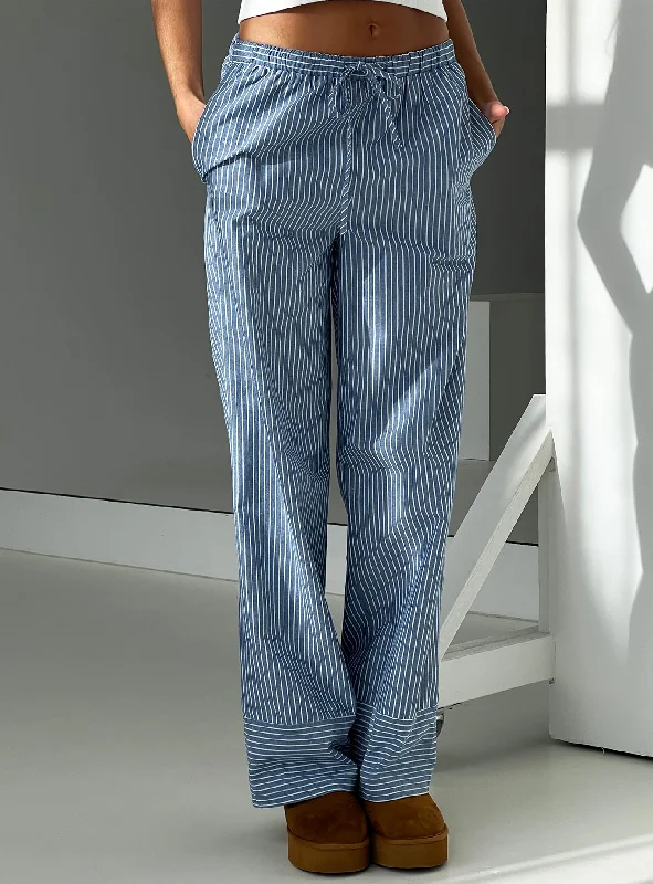 Runway Inspired Wear Veridian Pants Blue Stripe