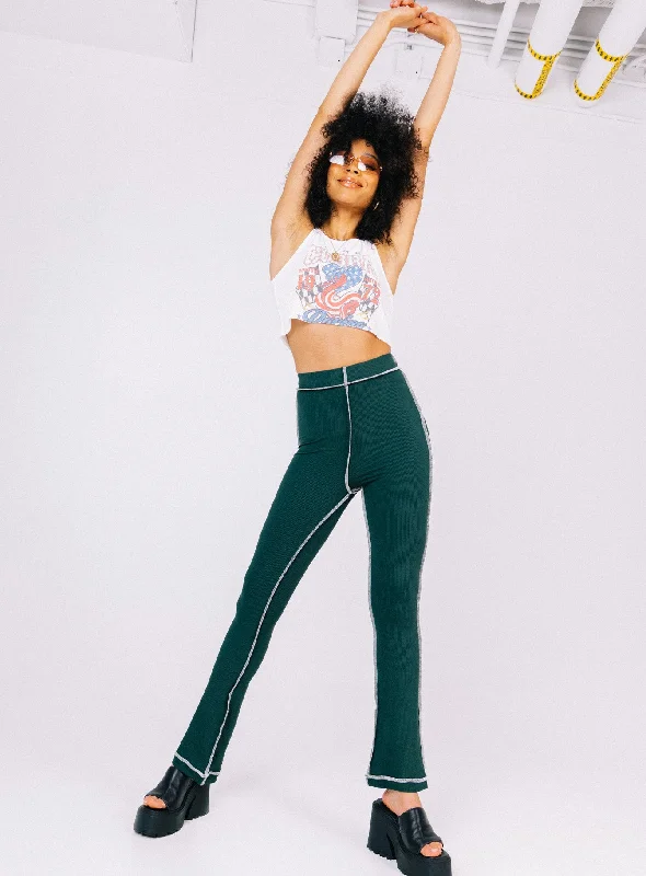 Chic Style, Always In Vogue Presley Pants Green