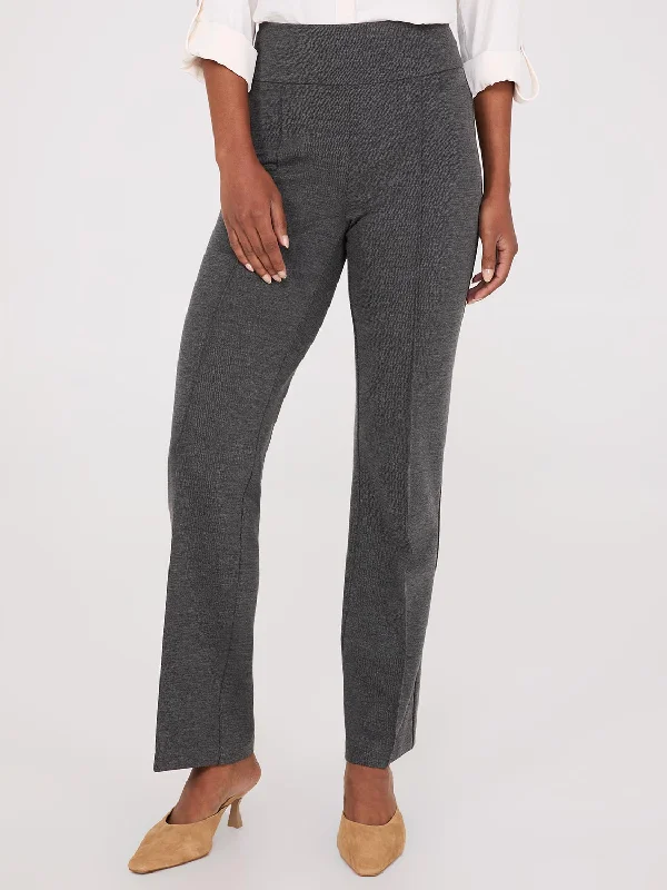 Signature Style Essentials Front Pintuck Straight Leg Twill Pants