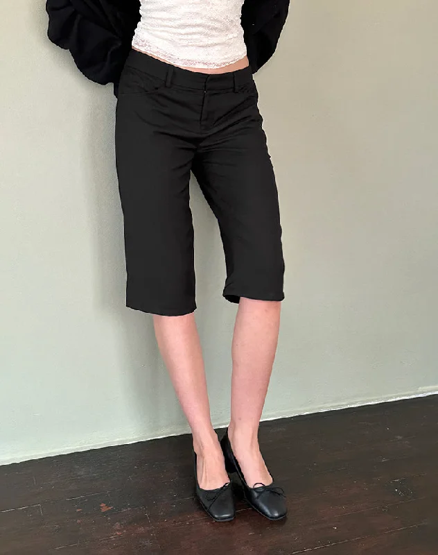 Style Your Wardrobe Tuni Capri Trousers in Tailoring Black