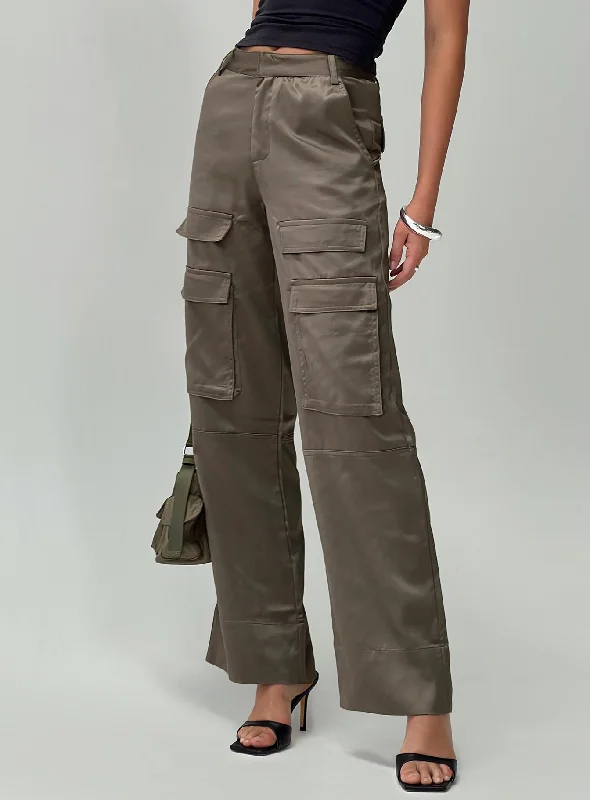 Trendy Women's Dresses Online Crimsen Cargo Pants Chocolate