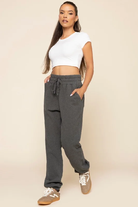 Elegant Simplicity Wardrobe Ooey Gooey Sweatpant - Charcoal Heather