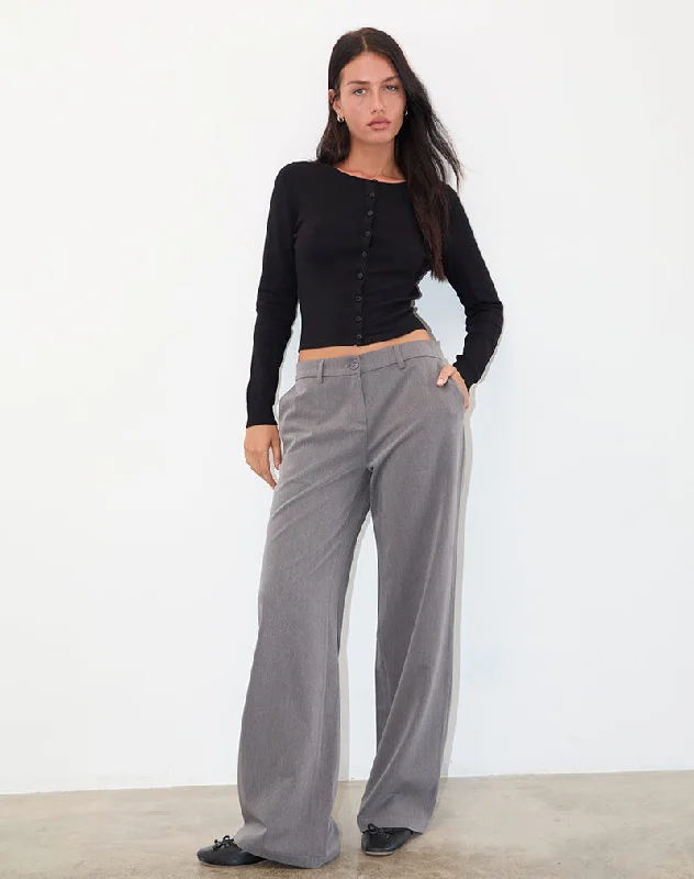 Comfy Women's Outfits for Daily Wear Halda Wide Leg Trouser in Charcoal