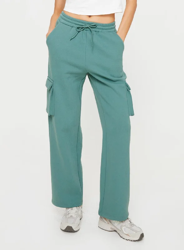 Online Boutique Clothing Hamner Cargo Track Pants Soft Sage