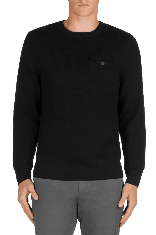 Big Savings Coolidge Wool Crew Neck Sweater in Black