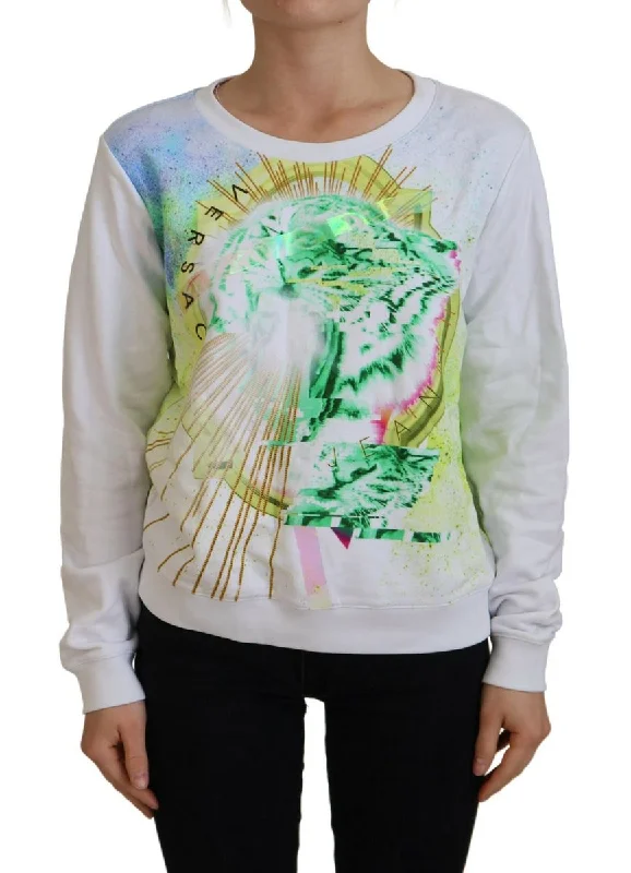 Luxury Women's Clothing Versace Jeans  Graphic Print Long Sleeves Women's Sweater