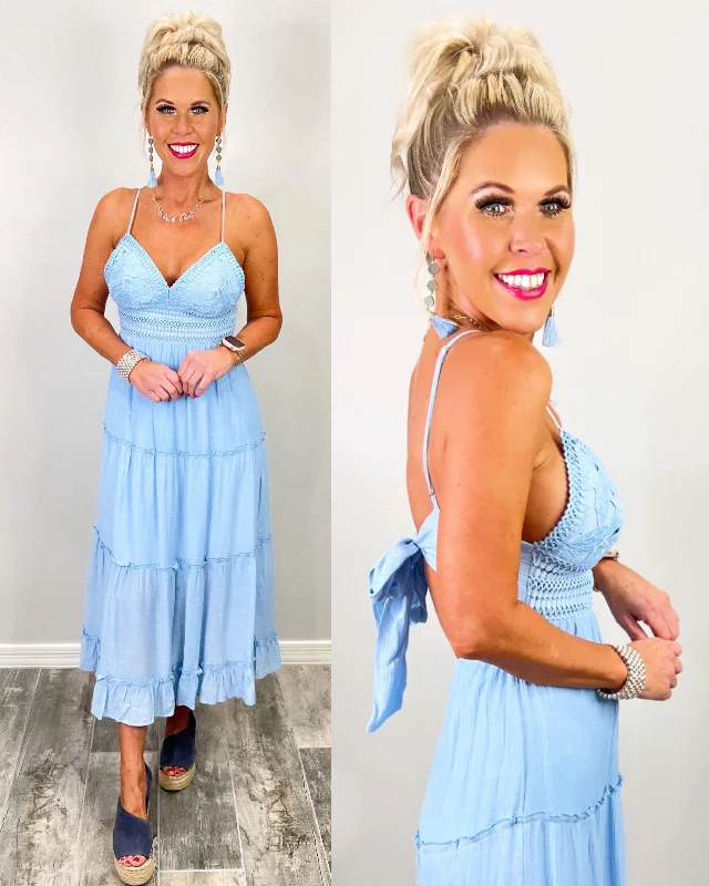 Wardrobe Essentials It All Begins With Love Maxi Dress - Sky Blue