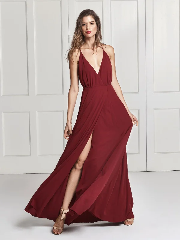 Stylish Statements Evelyn wrap dress - Deep red