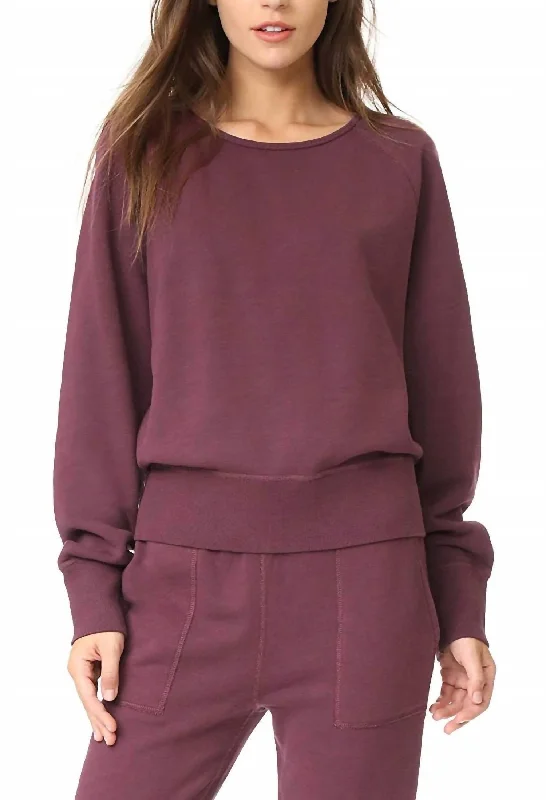 Seasonal Trends Classic Fit Pullover Sweater in Port