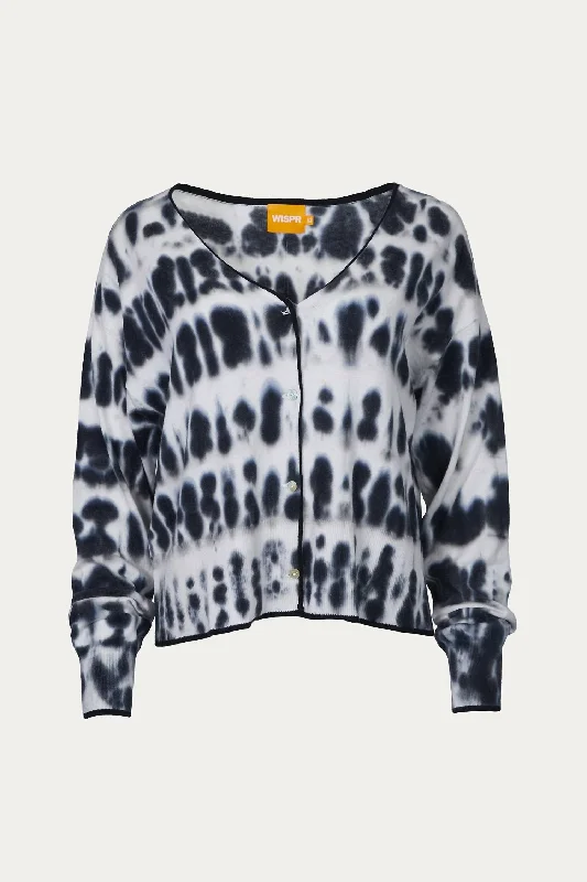 Exclusive Sale Impulse Tie-Dye Cardigan In Ice Water/coal