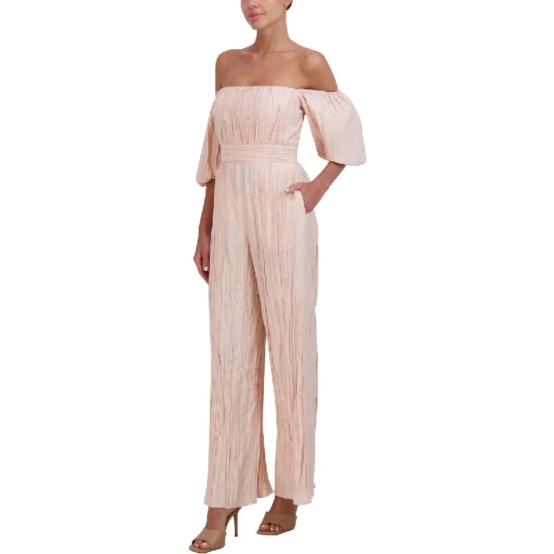 Plus Size Women's Fashion and Clothing BCBGMAXAZRIA Womens Cut-Out Wide Leg Jumpsuit