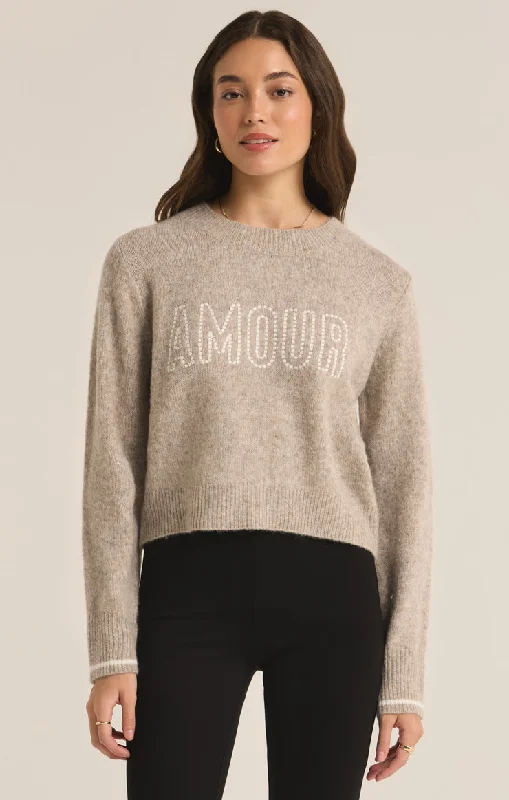 Sales For Clothes Z-Supply Amour Milan Sweater - HEATHER TAUPE