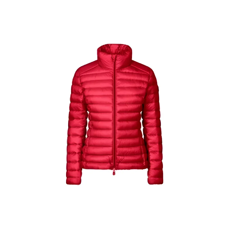 Bold Fashion Women's Carly Puffer Jacket in Tango Red