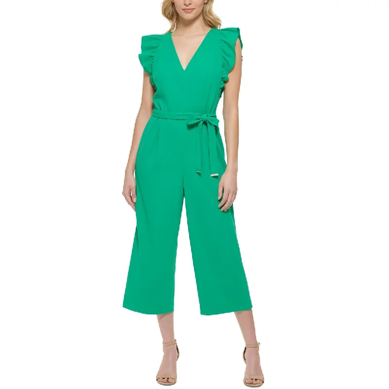 End Of Season Sale Tommy Hilfiger Womens Petites Crepe Jumpsuit