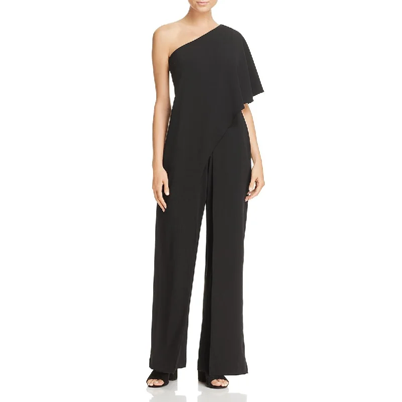 Hot Picks Adrianna Papell Womens One Shoulder Draped Jumpsuit