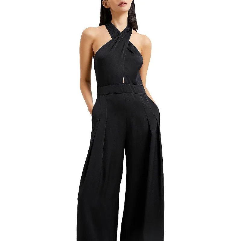 Trend Alert French Connection Womens Harlow Satin Halter Jumpsuit