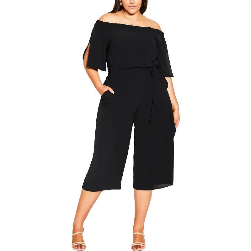 Casual Chic City Chic Womens Plus Crop  Jumpsuit