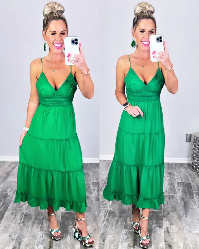 Redefining Women's Style It All Begins With Love Maxi Dress - Green