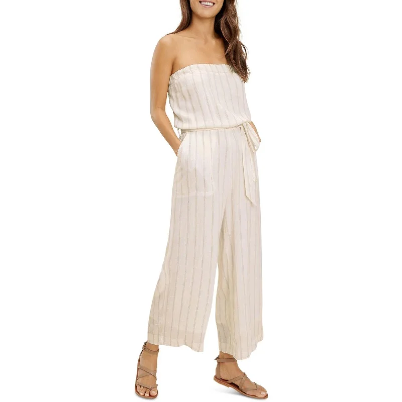 Fashion Forward, Function First Splendid Womens June Linen Blend Striped Jumpsuit