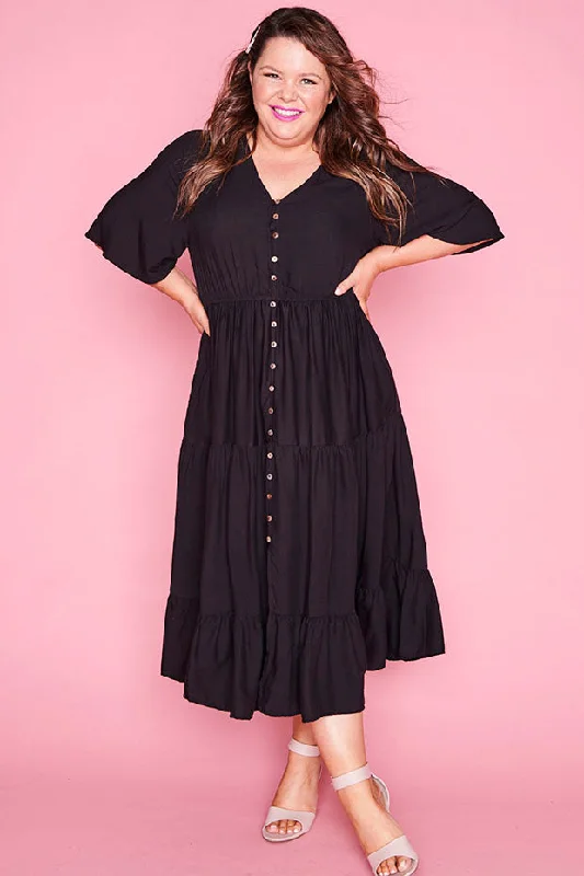 Trendy Casual Outfits Jessica Black Dress