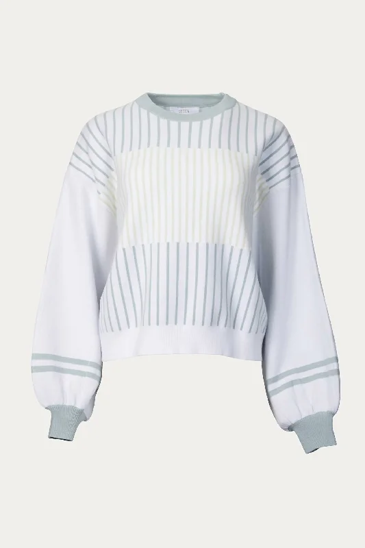 Wardrobe Upgrade Hygea Slouchy Striped Sweater In Age