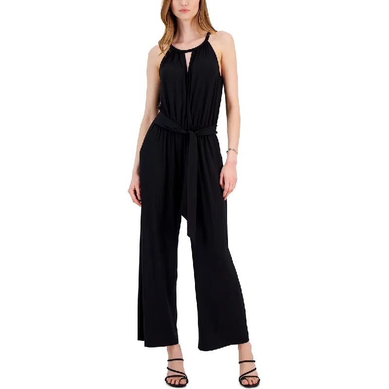 Women's High Street Fashion Studio by JPR Womens Surplice Knit Jumpsuit