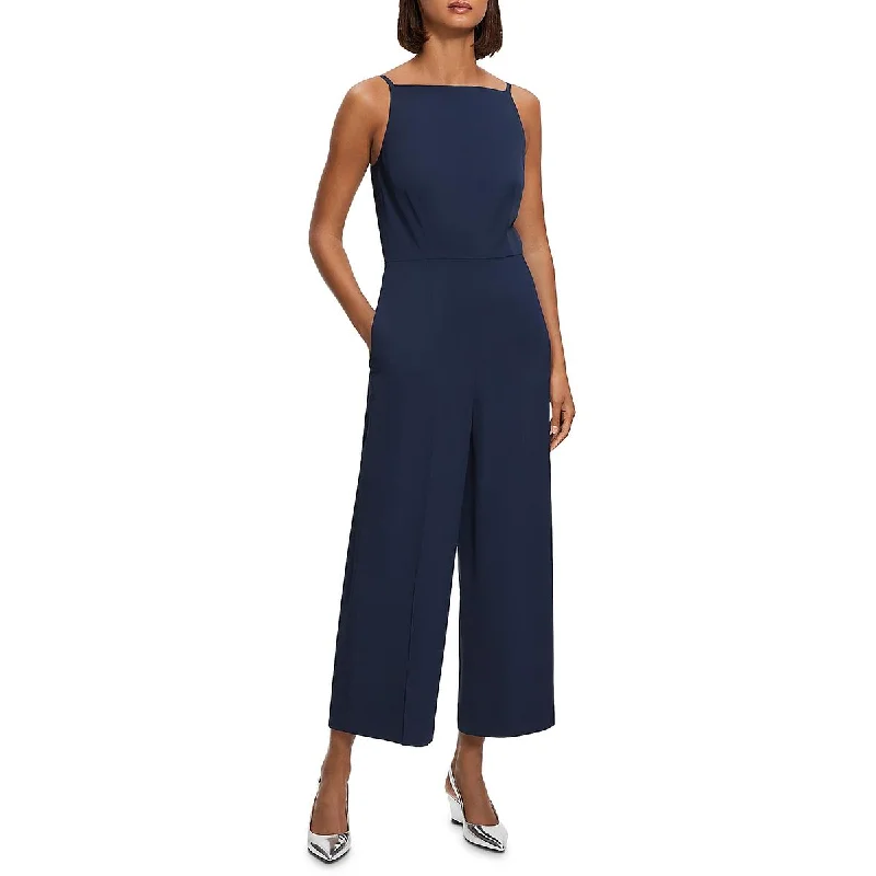 Plus Size Women's Fashion Theory Womens Square Neck Sleeveless Jumpsuit