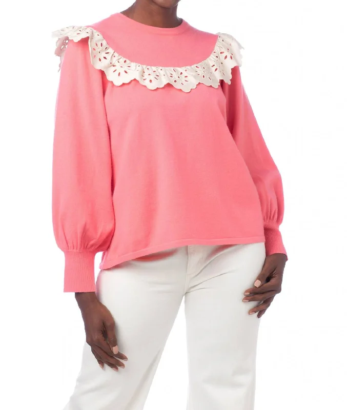 Online Boutique Clothing Babs Sweater In Rose