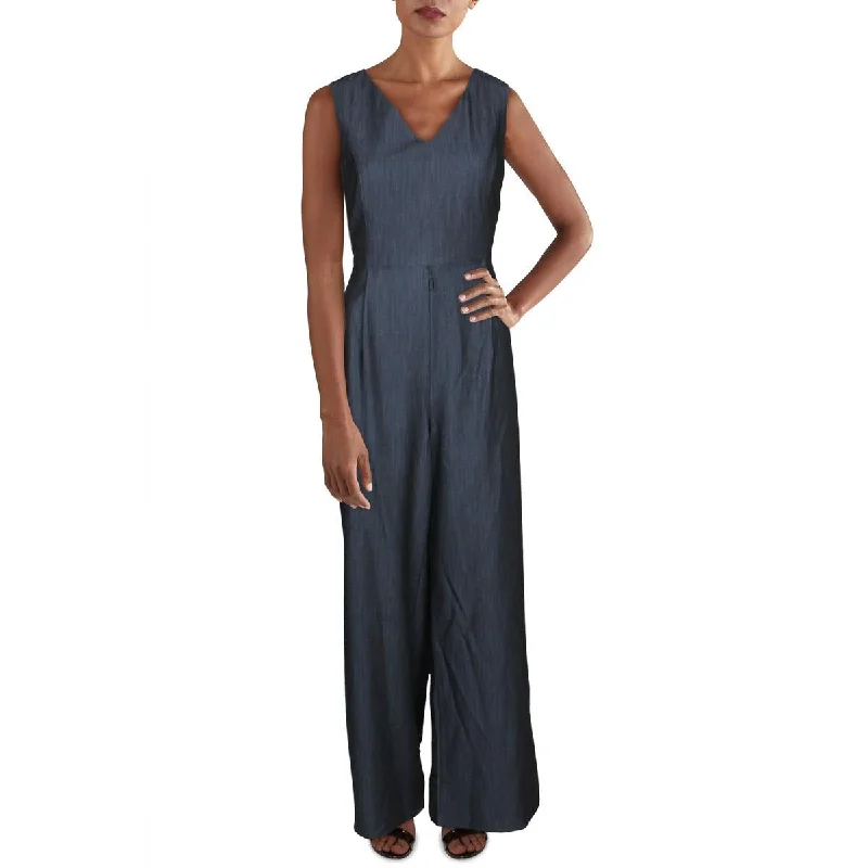 Woman Clothing Calvin Klein Womens V Neck Open Back Jumpsuit