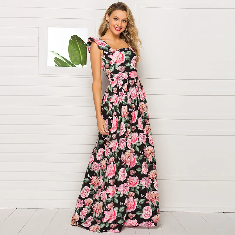 The Latest Fashion Trends Beach In Bali Smocked Tiered Maxi Dress