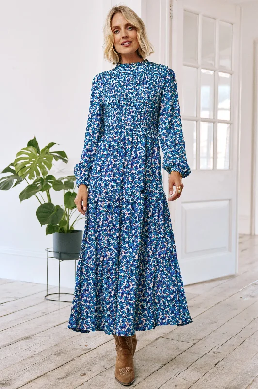 Exclusive Sale Arlette Dress | Digital Floral Blue