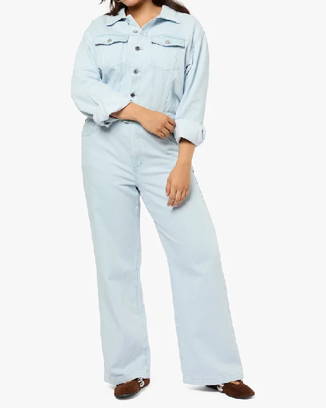 High Street Women's Fashion for Trendy Shoppers Relaxed Denim Jumpsuit