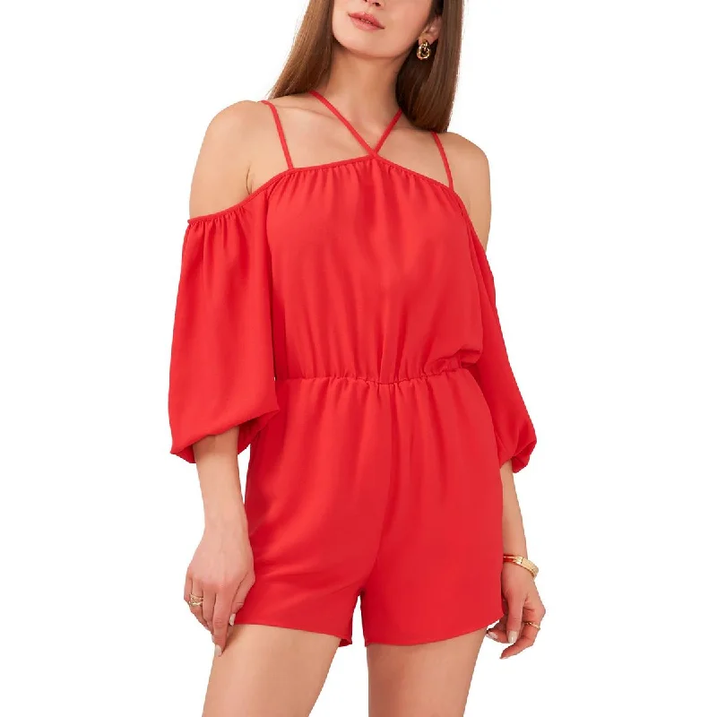 Bold Fashion 1.State Womens Strappy Cold Shoulder Romper