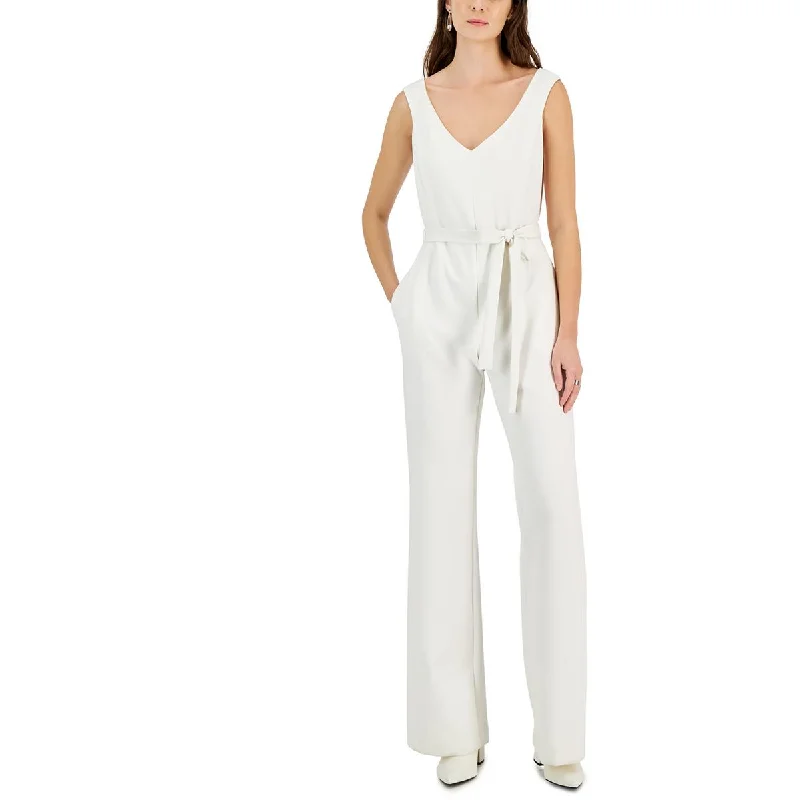 End Of Season Sale Donna Karan Womens Crepe Belted Jumpsuit