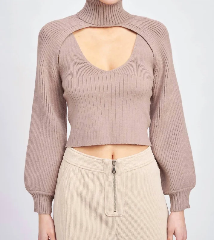 Mega Sale Sonoita Two-Piece Crop Sweater In Dusty Lilac