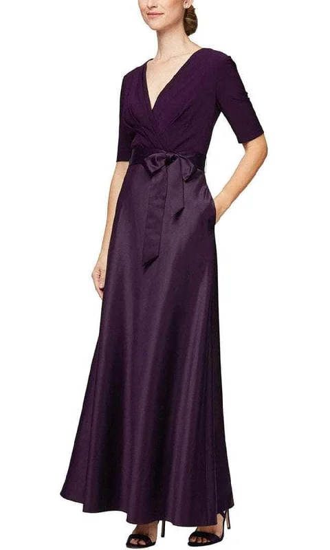 Fashion Essentials Alex Evenings - 82351533 V-Neck Jersey Long Dress