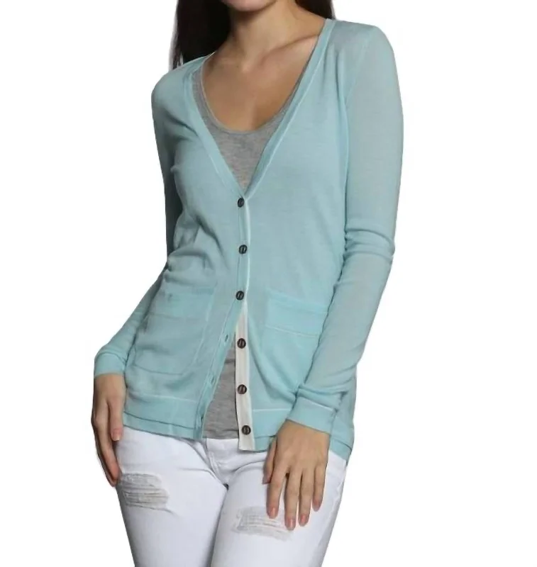 Style Upgrade Double Rib Cardigan In Mint