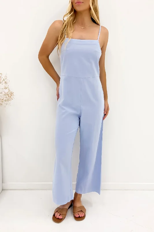 Trendy Street Style Classic Jumpsuit Blue